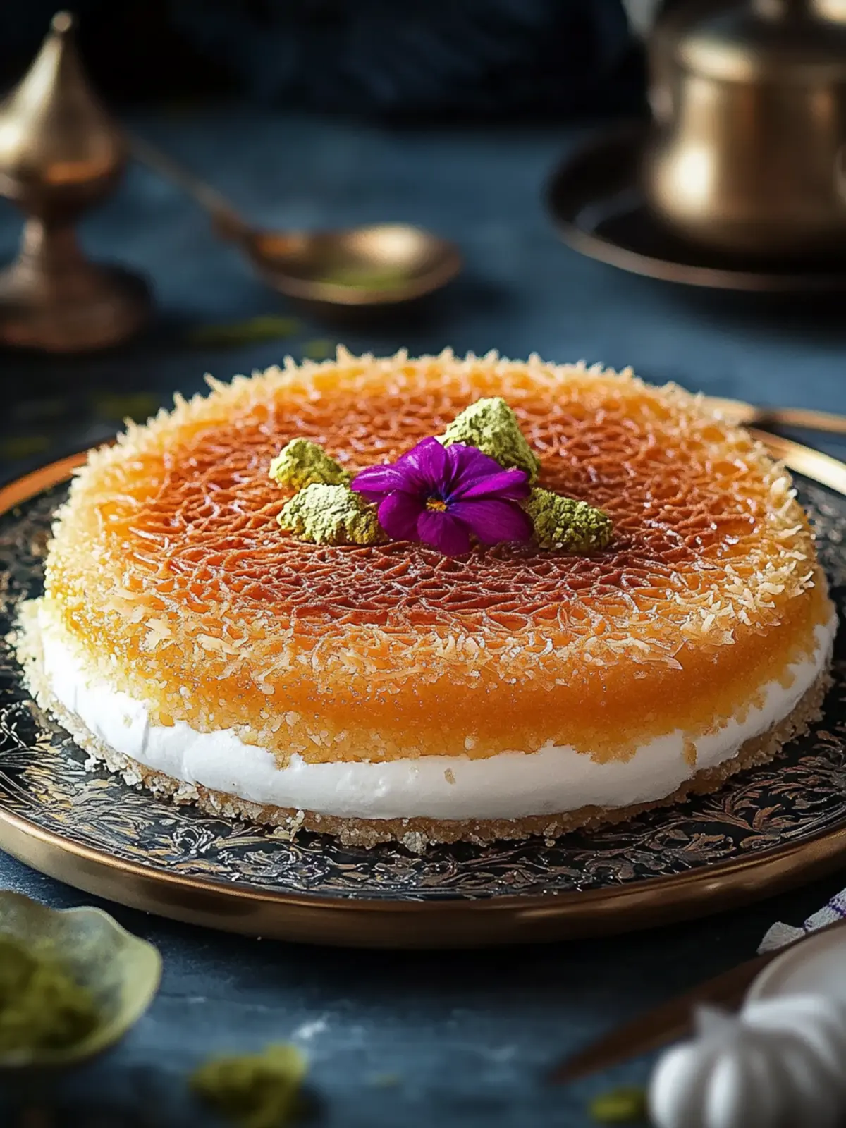 Indulge in Kunafa with Cream: A Crispy Dream Dessert 4 Kunafa with Cream