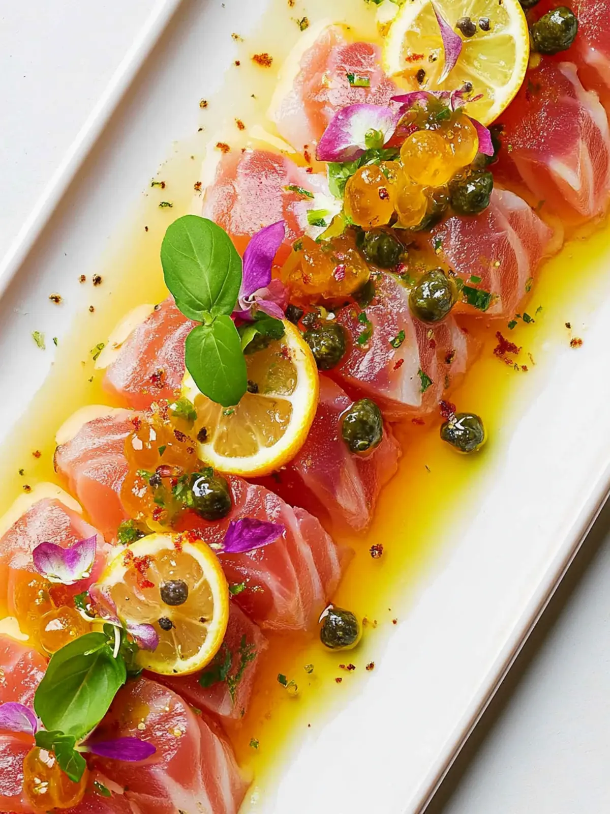 Tuna Crudo with Citrus Caper Vinaigrette – Refreshingly Simple Delight 4 Tuna Crudo with Citrus Caper Vinaigrette