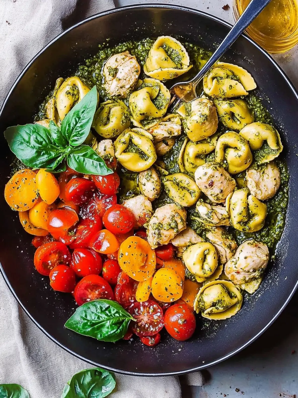 Creamy Pesto Chicken Tortellini and Veggies for Easy Dinners 4 Pesto Chicken Tortellini and Veggies