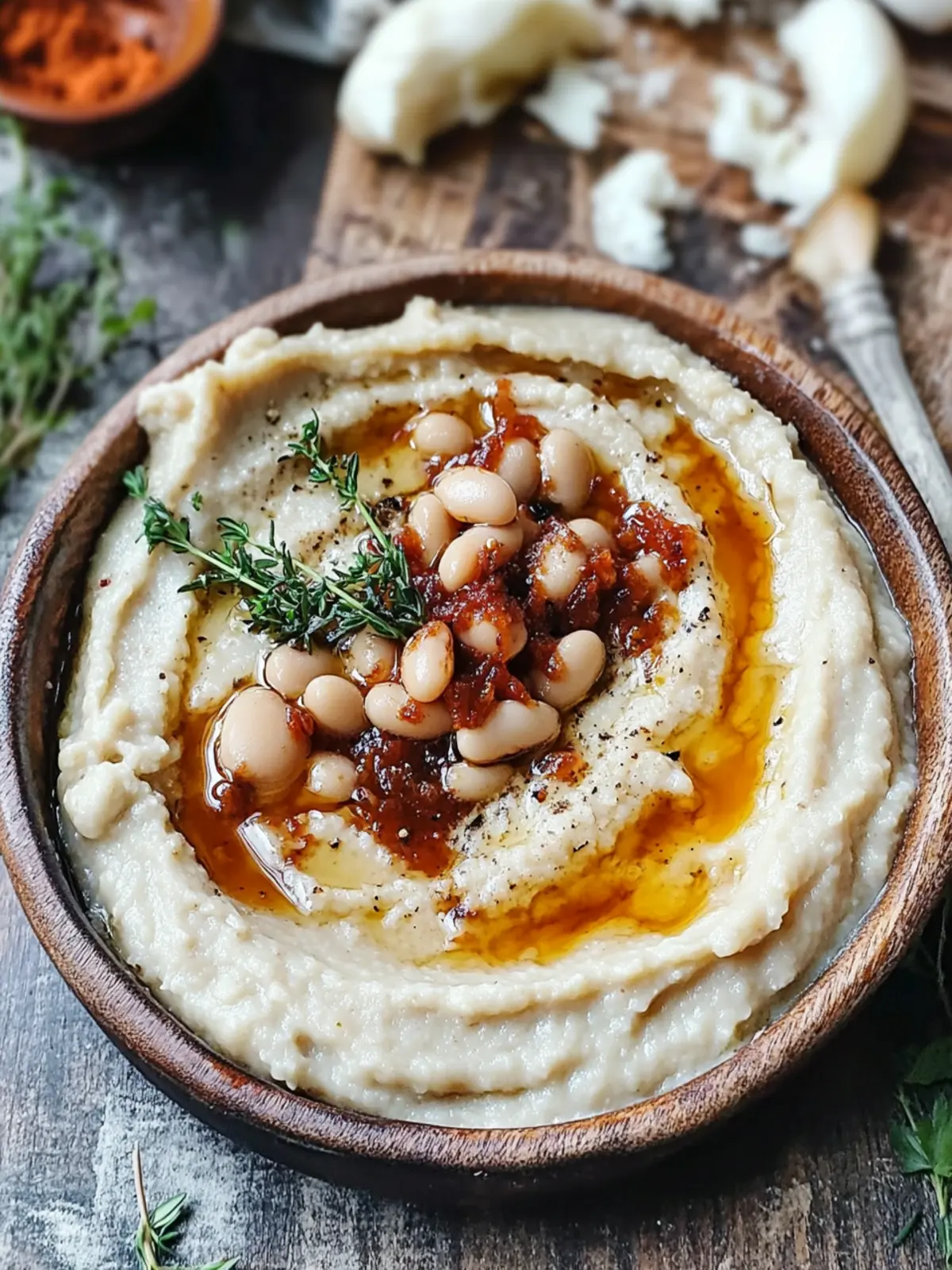 Silky Romanian White Bean Dip with Delicious Caramelized Onions 2 Silky Romanian White Bean Dip