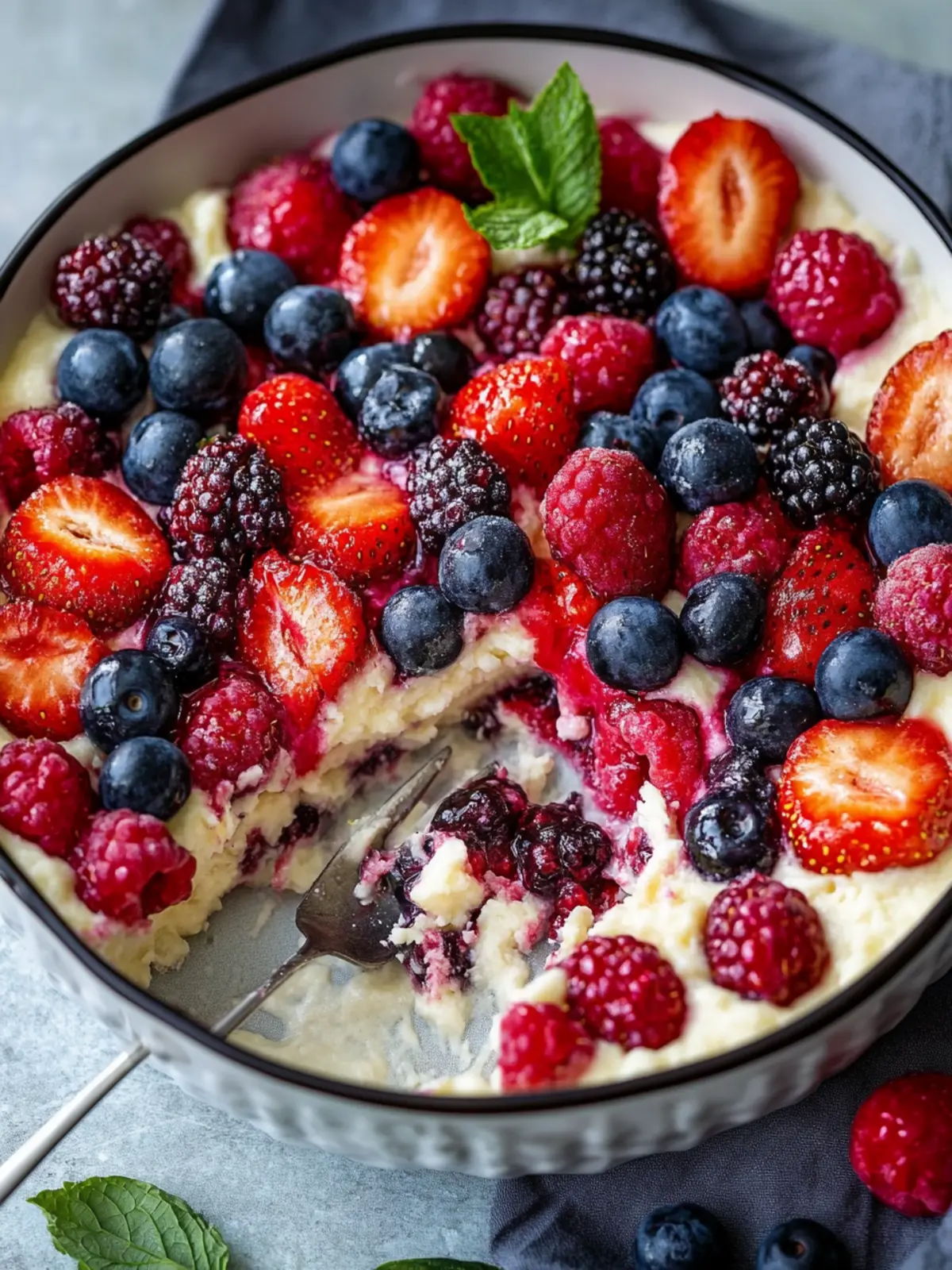 High Protein Triple Berry Bake for Energizing Mornings 2 High Protein Triple Berry Bake