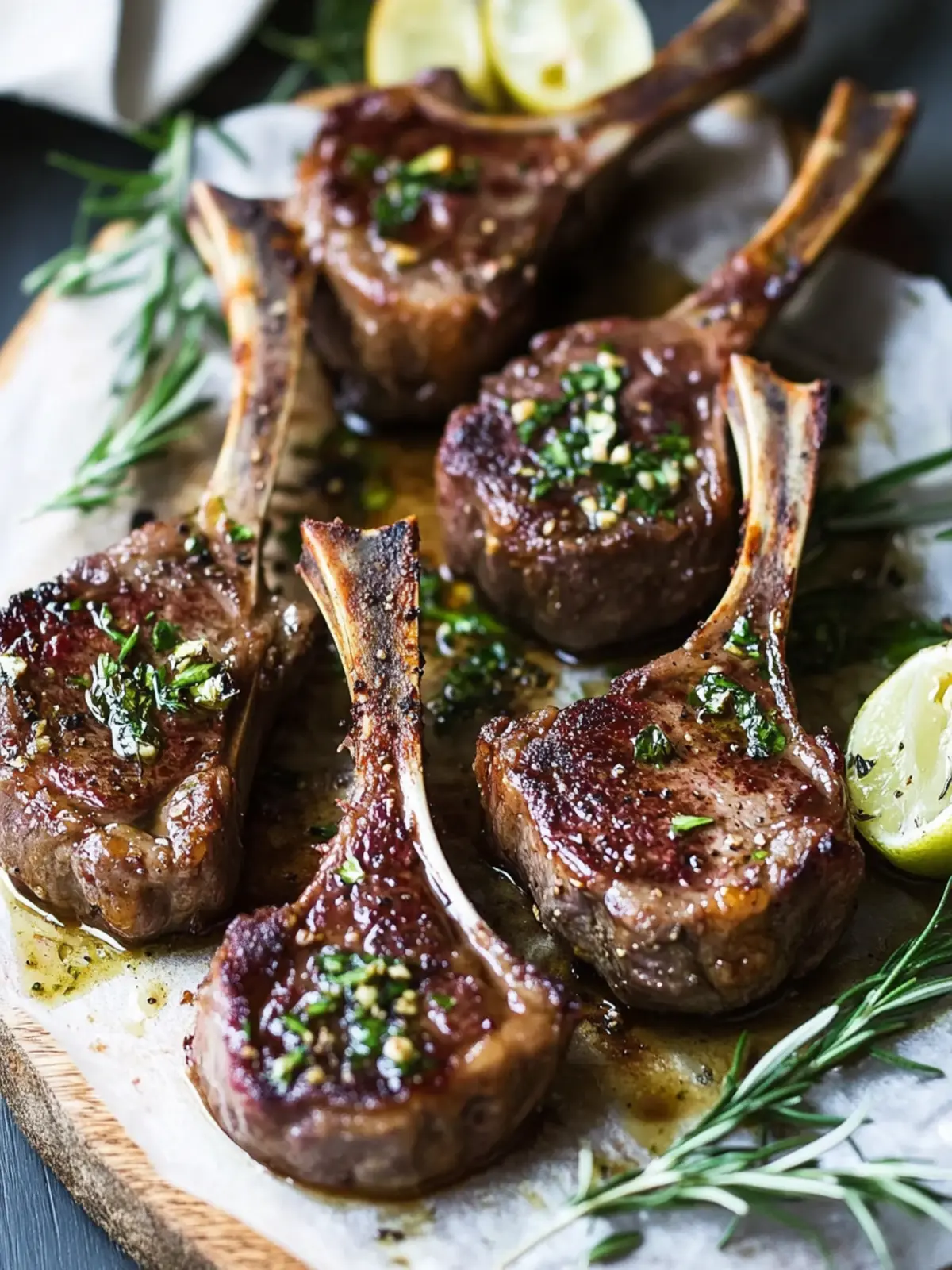 Savory Pan Seared Lamb Chops with Herb Artichoke Sauce 4 Pan Seared Lamb Chops