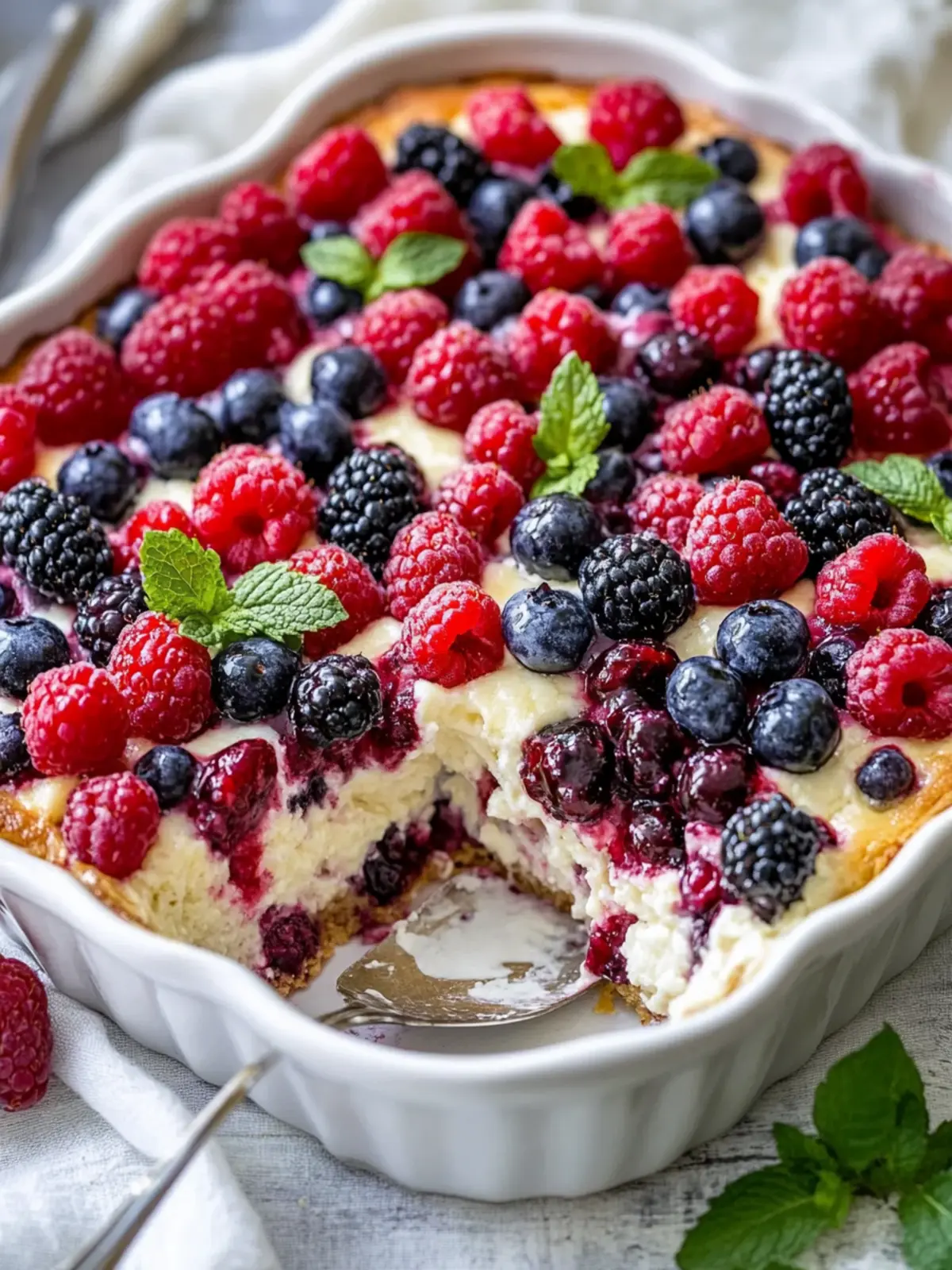 High Protein Triple Berry Bake for Energizing Mornings 3 High Protein Triple Berry Bake