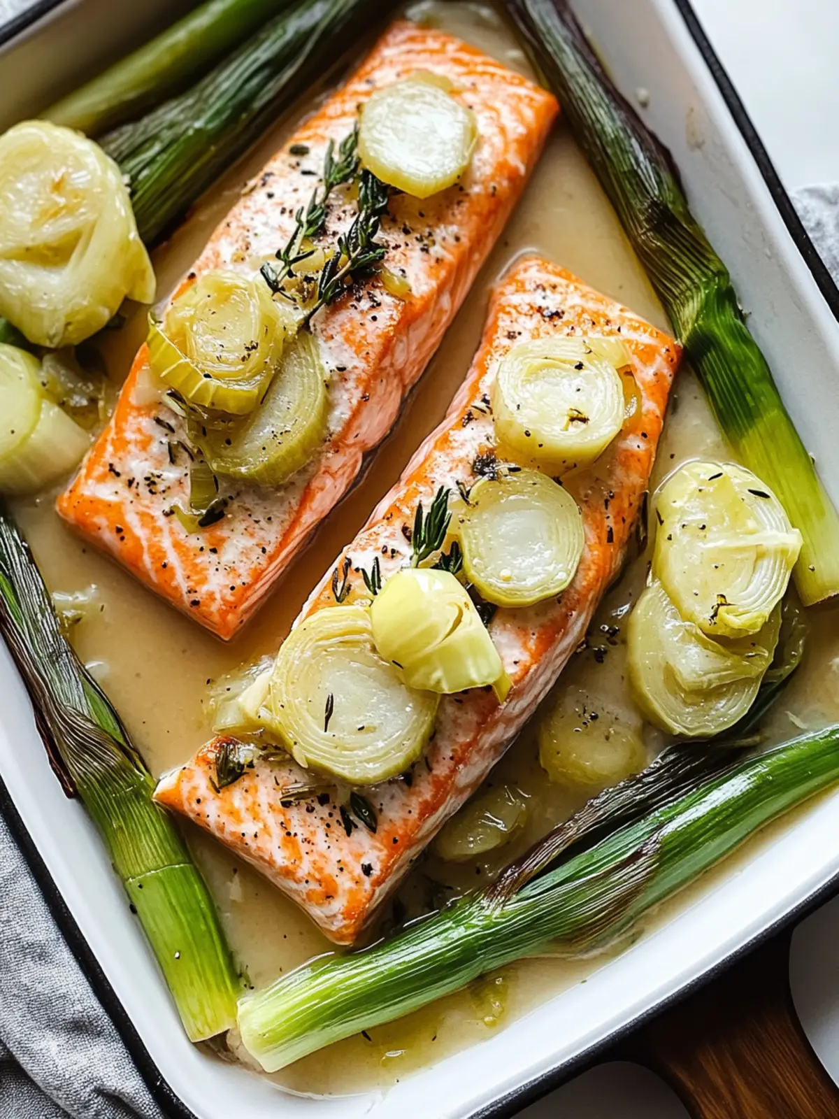 Delicious Spring Salmon with Leeks: Quick & Healthy Delight 2 Spring Salmon with Leeks