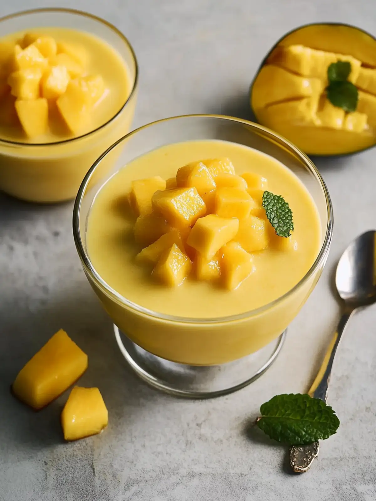 Luscious Mango Labaniyad: Creamy Custard Bliss Awaits 2 Mango Labaniyad (Creamy Custard)
