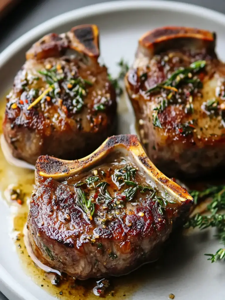 Garlic and Herb Lamb Loin Chops