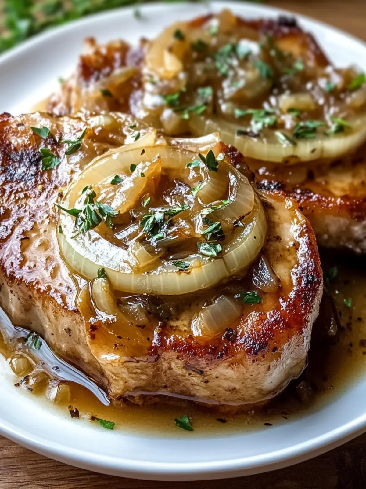 Savor French Onion Pork Chops for a Cozy Dinner Delight 3 French Onion Pork Chops