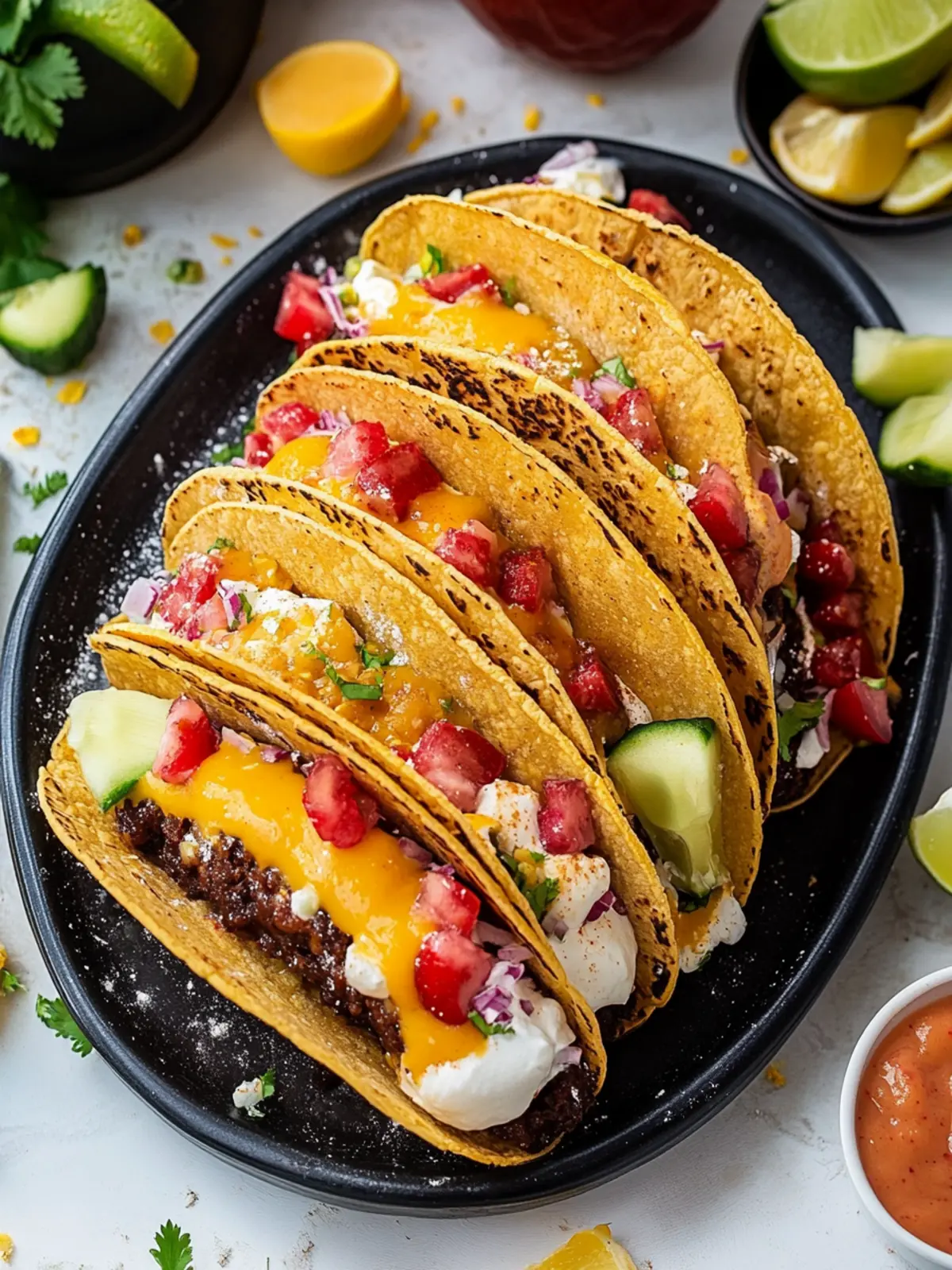 Easy Cake Tacos: Sweet Chocolate and Peach Delights 5 Easy Cake Tacos