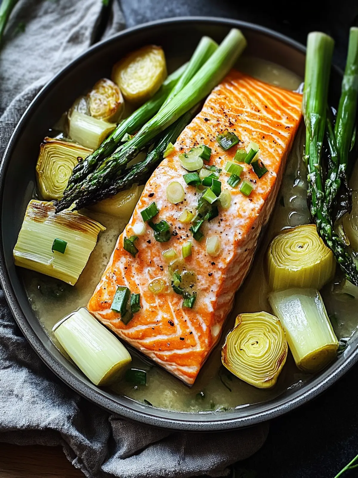 Delicious Spring Salmon with Leeks: Quick & Healthy Delight 5 Spring Salmon with Leeks