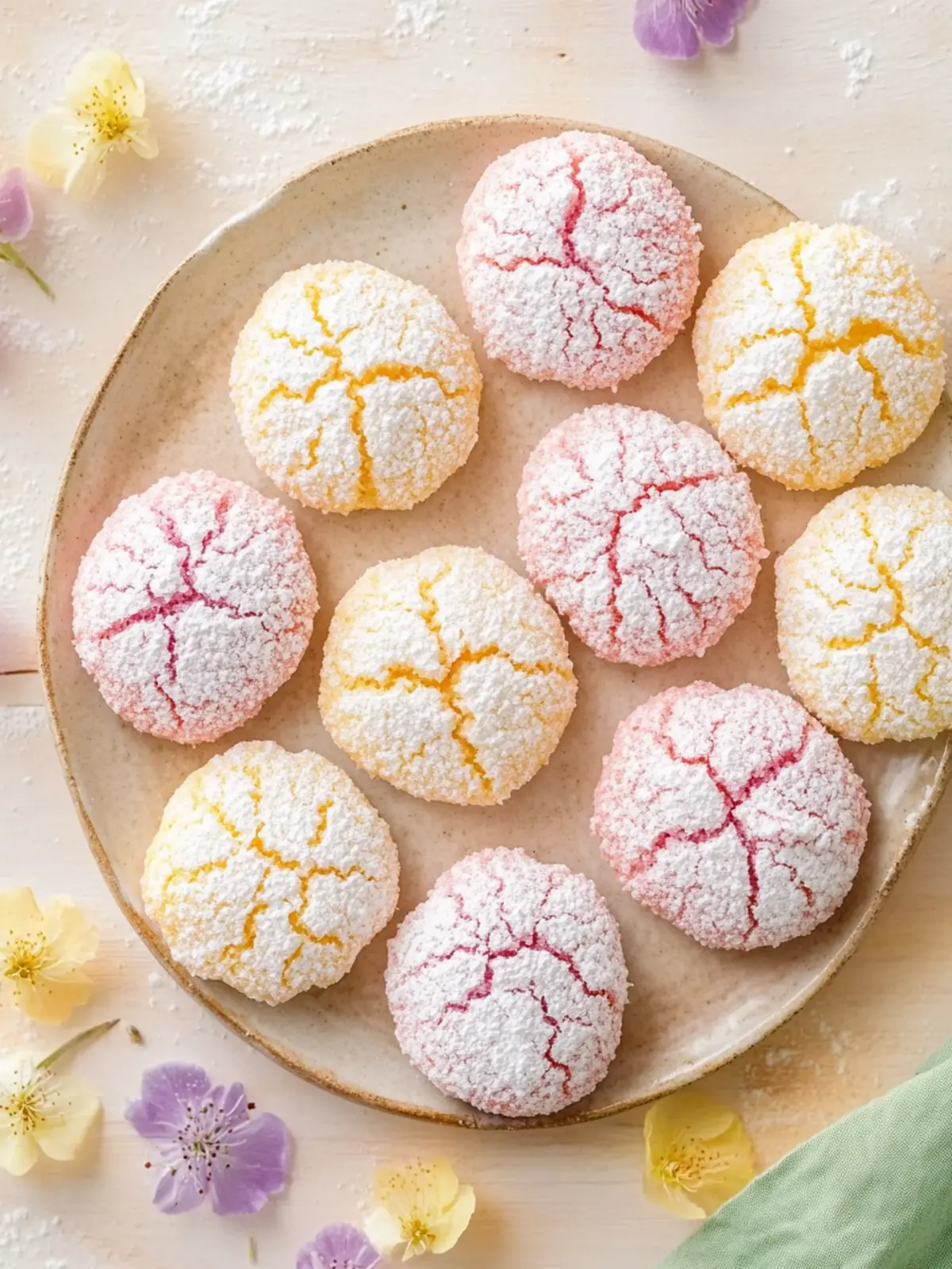 Springtime Crinkle Cookies That Melt Hearts and Taste Divine 2 Springtime Crinkle Cookies