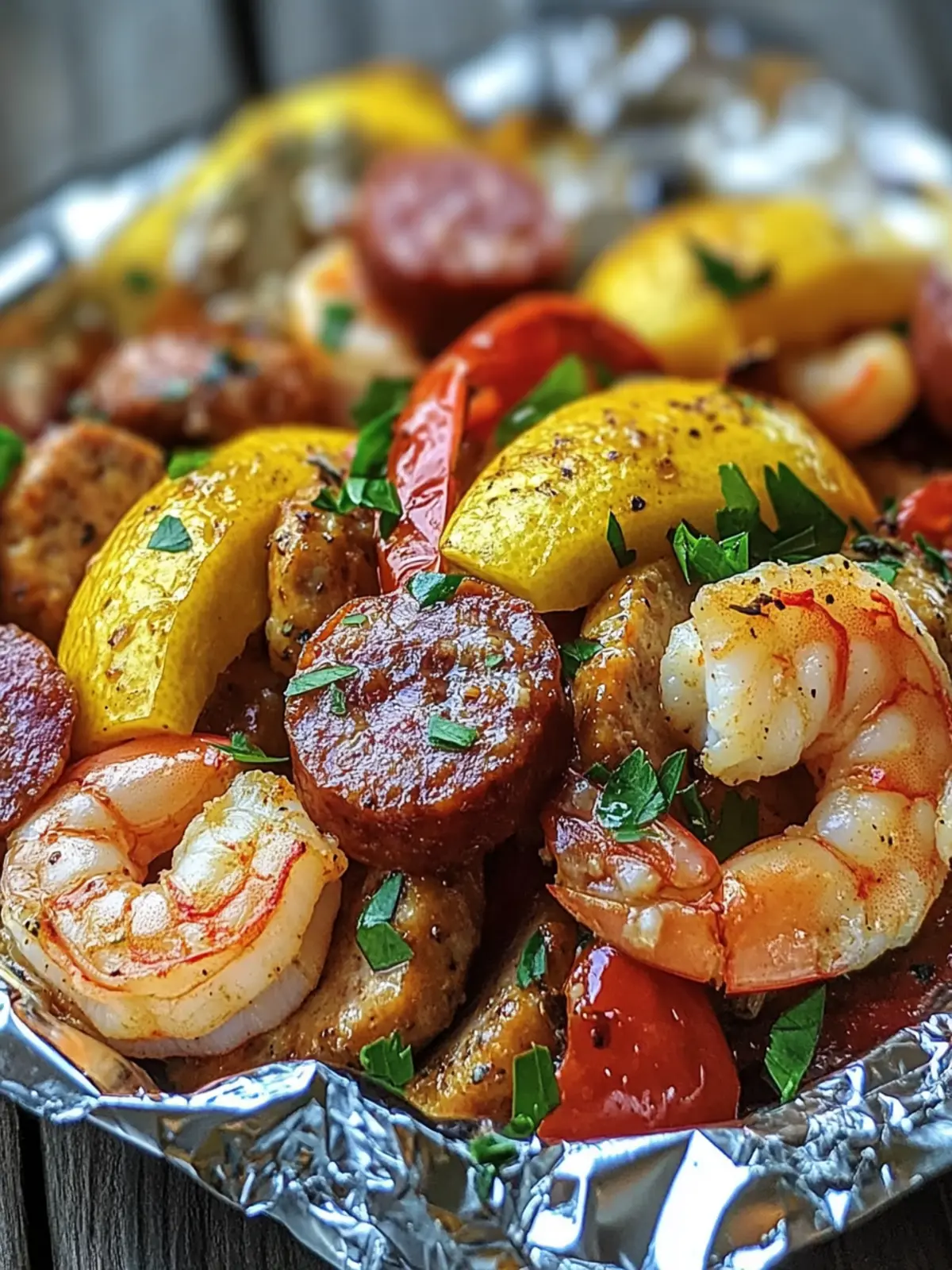 Flavorful Shrimp and Sausage Foil Packs for Easy Weeknight Dinners 4 Shrimp and Sausage Foil Packs