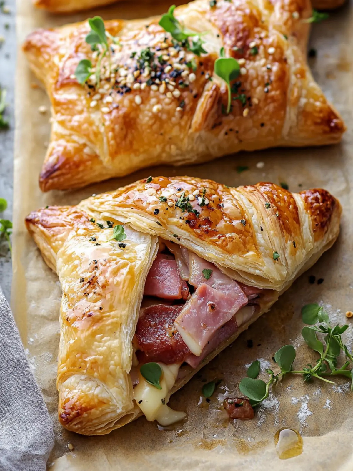 Savory Ham & Cheese Puff Pastry for Effortless Delights 2 Ham & Cheese Puff Pastry