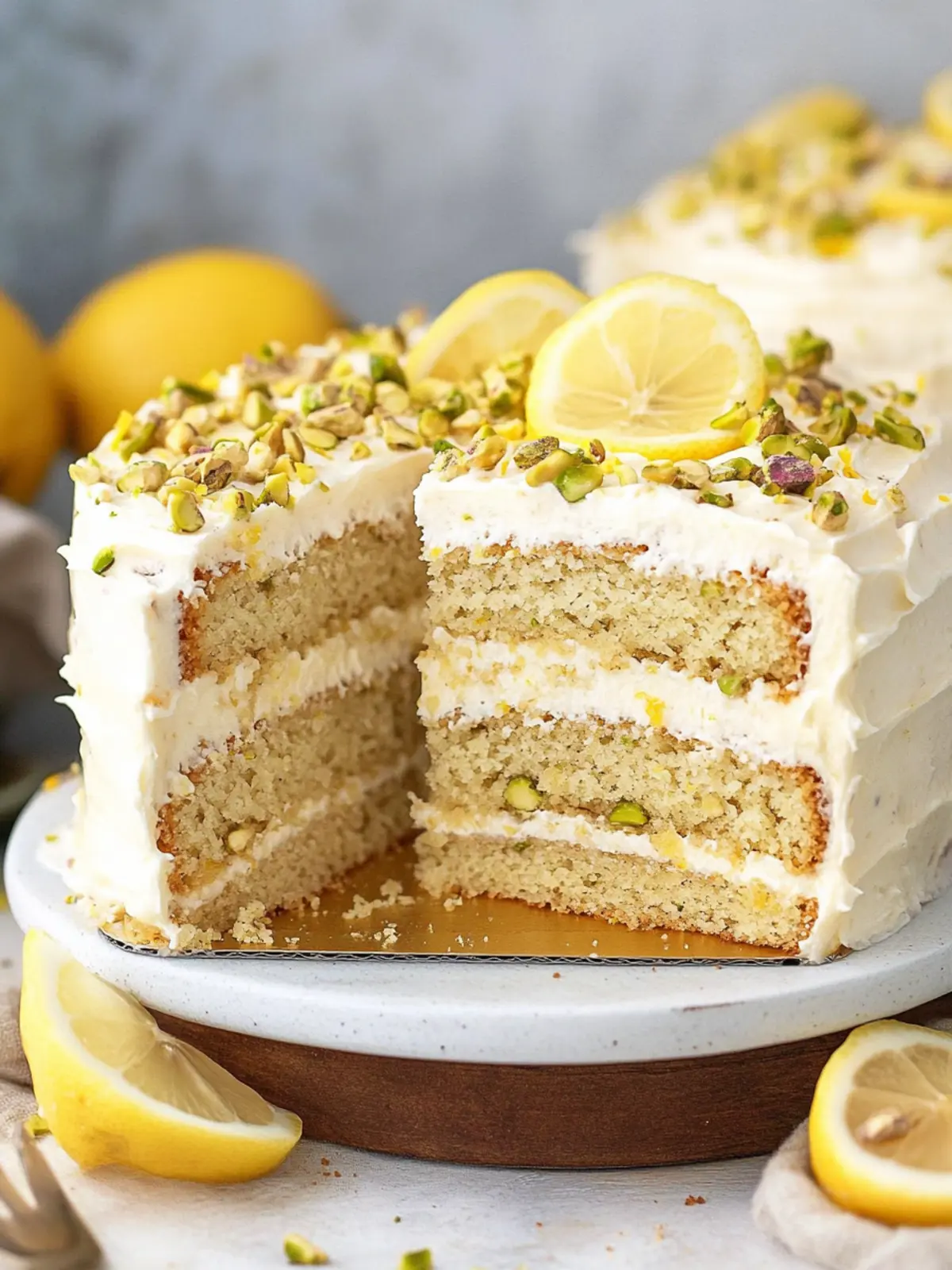 Lemon Pistachio Cake That Will Brighten Your Day! 5 Lemon Pistachio Cake