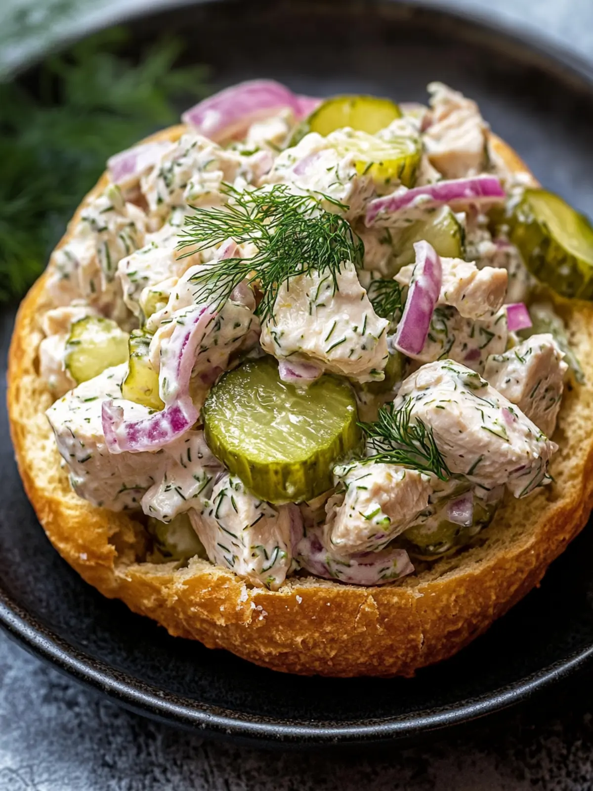 Creamy Dill Pickle Chicken Salad That's Perfect for Meal Prep 2 Dill Pickle Chicken Salad