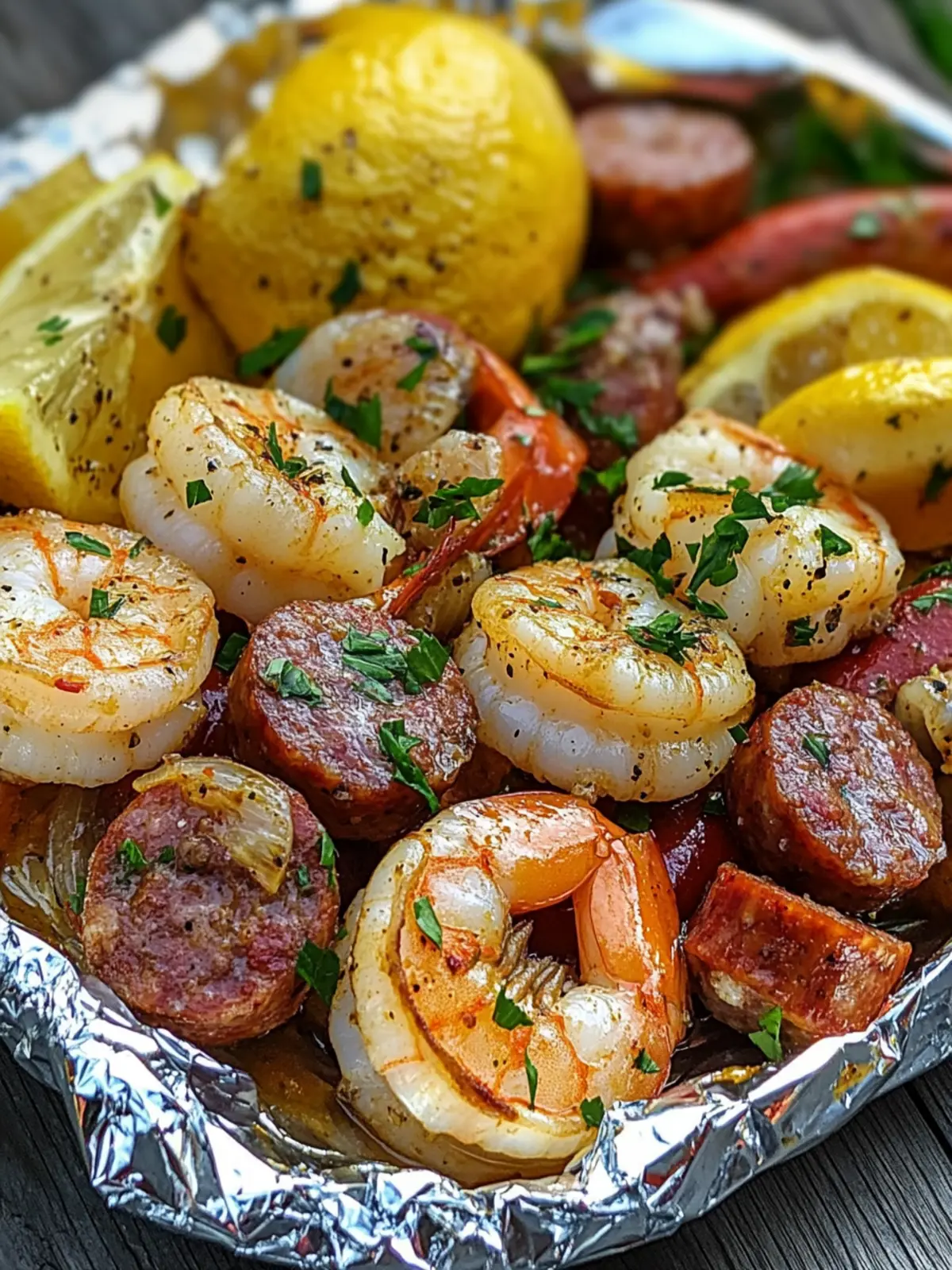 Flavorful Shrimp and Sausage Foil Packs for Easy Weeknight Dinners 2 Shrimp and Sausage Foil Packs