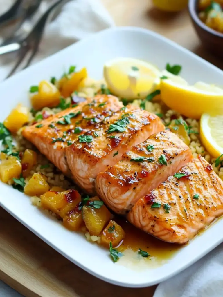 Apricot Dijon Glazed Salmon