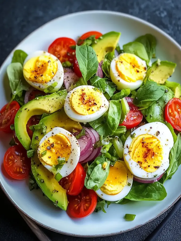 Workout Egg Avocado Salad