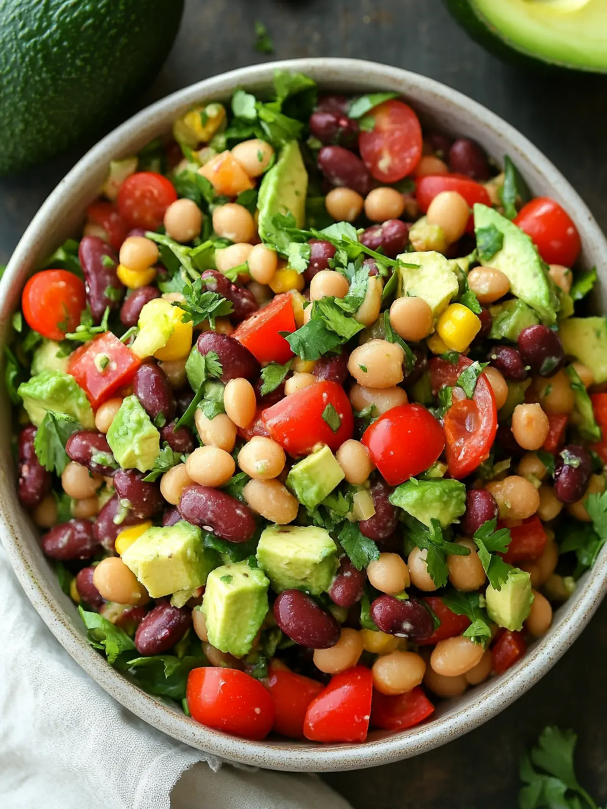 Fresh Avocado and Three Bean Salad for Vibrant Meals 2 Avocado and Three Bean Salad