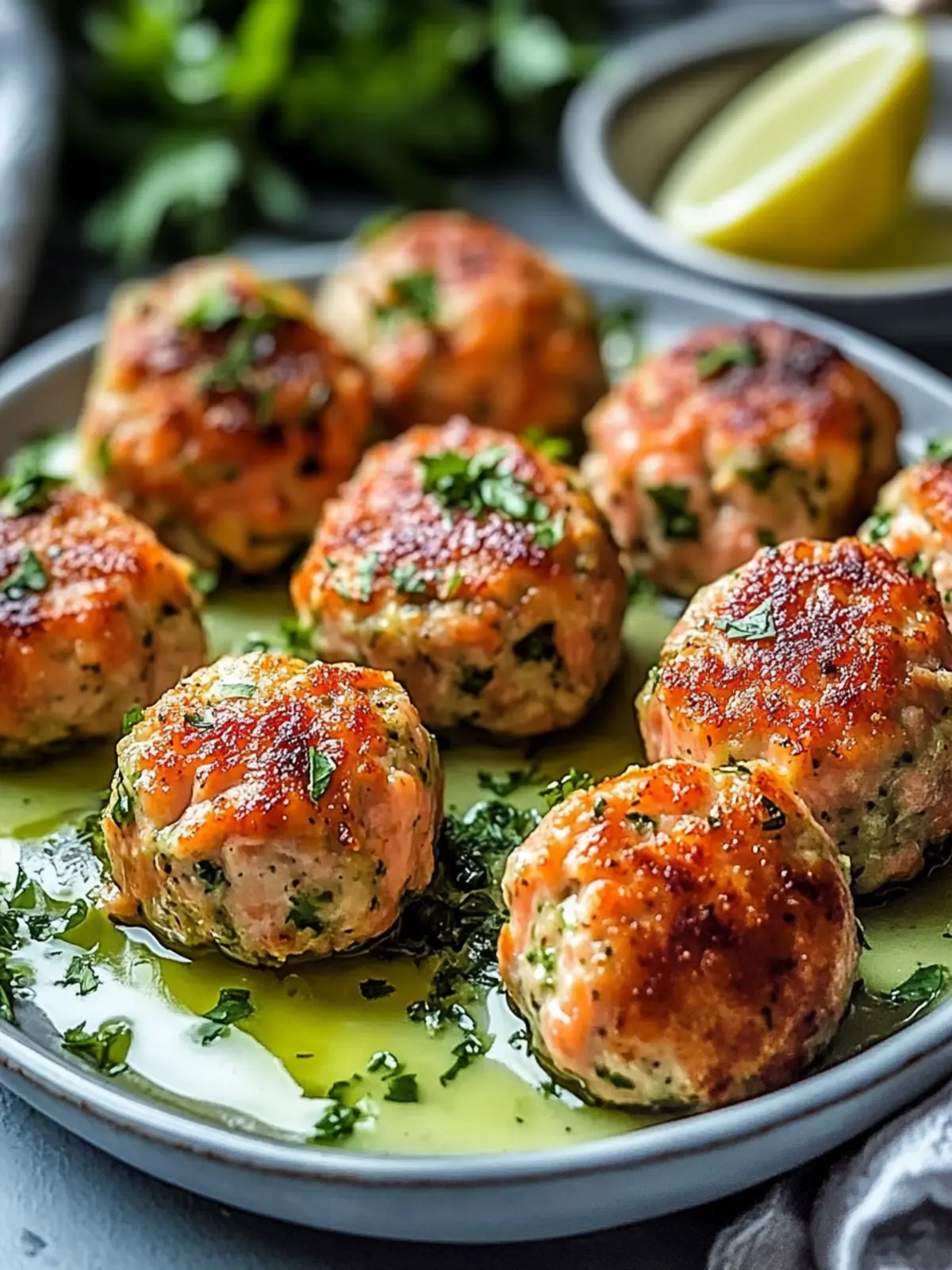 Baked Salmon Meatballs with Creamy Avocado Sauce Bliss 3 Baked Salmon Meatballs