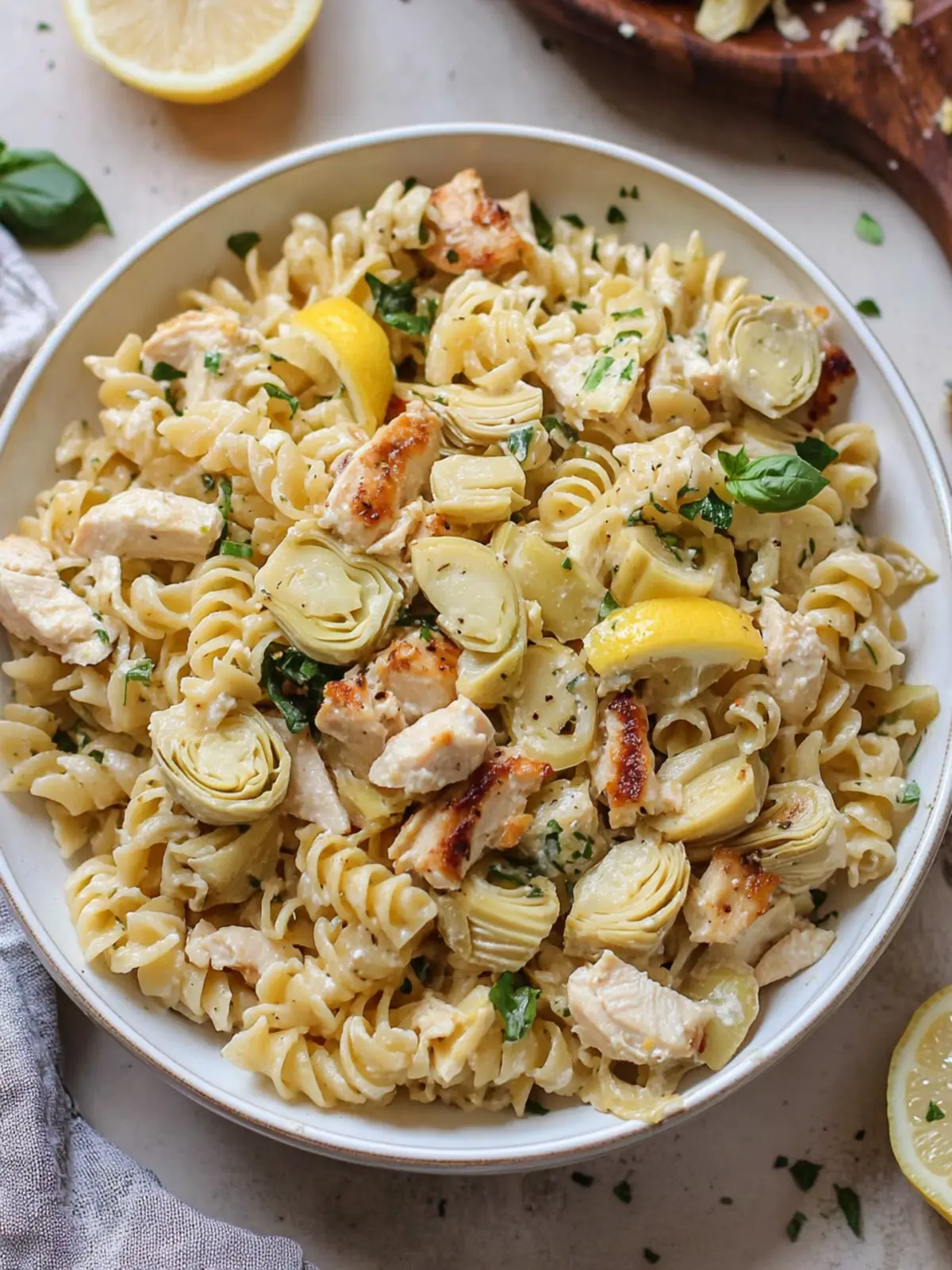 Lemon Chicken Artichoke Pasta Salad for Flavor Lovers 2 Lemon Chicken Artichoke Pasta Salad