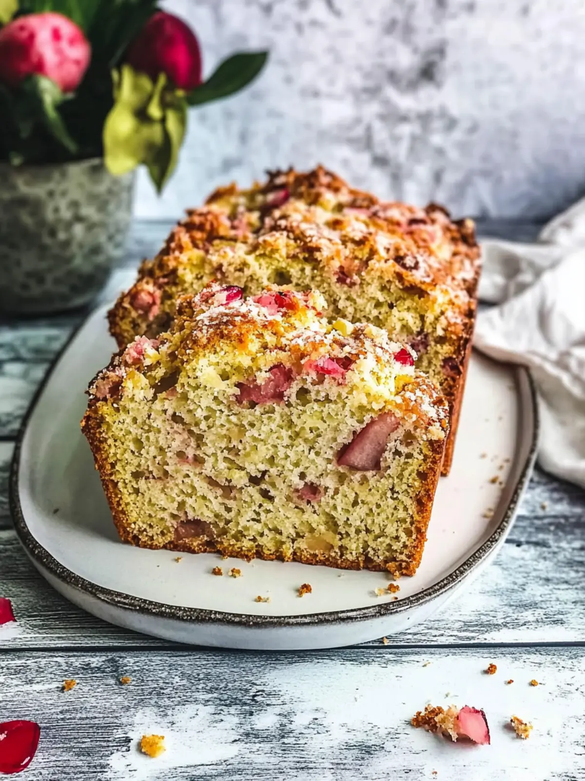 Moist Rhubarb Bread with Orange Zest for a Bright Treat 2 Rhubarb Bread
