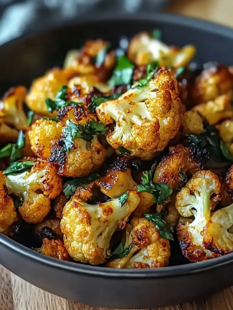 Honey Curry Roasted Cauliflower