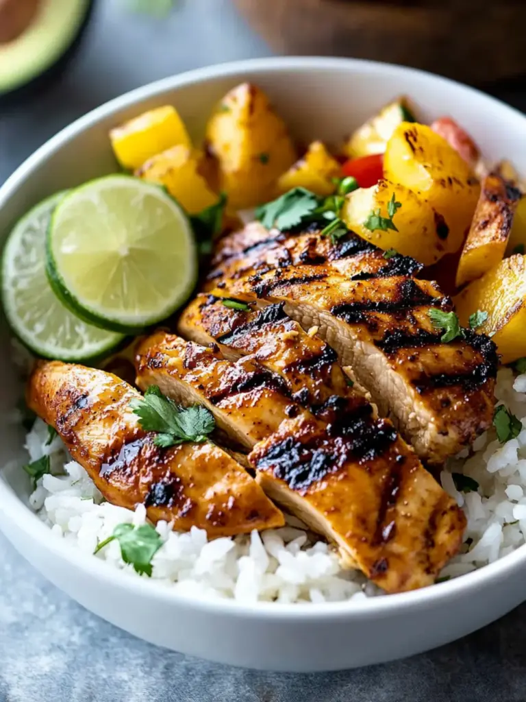 Hawaiian Chicken with Coconut Rice