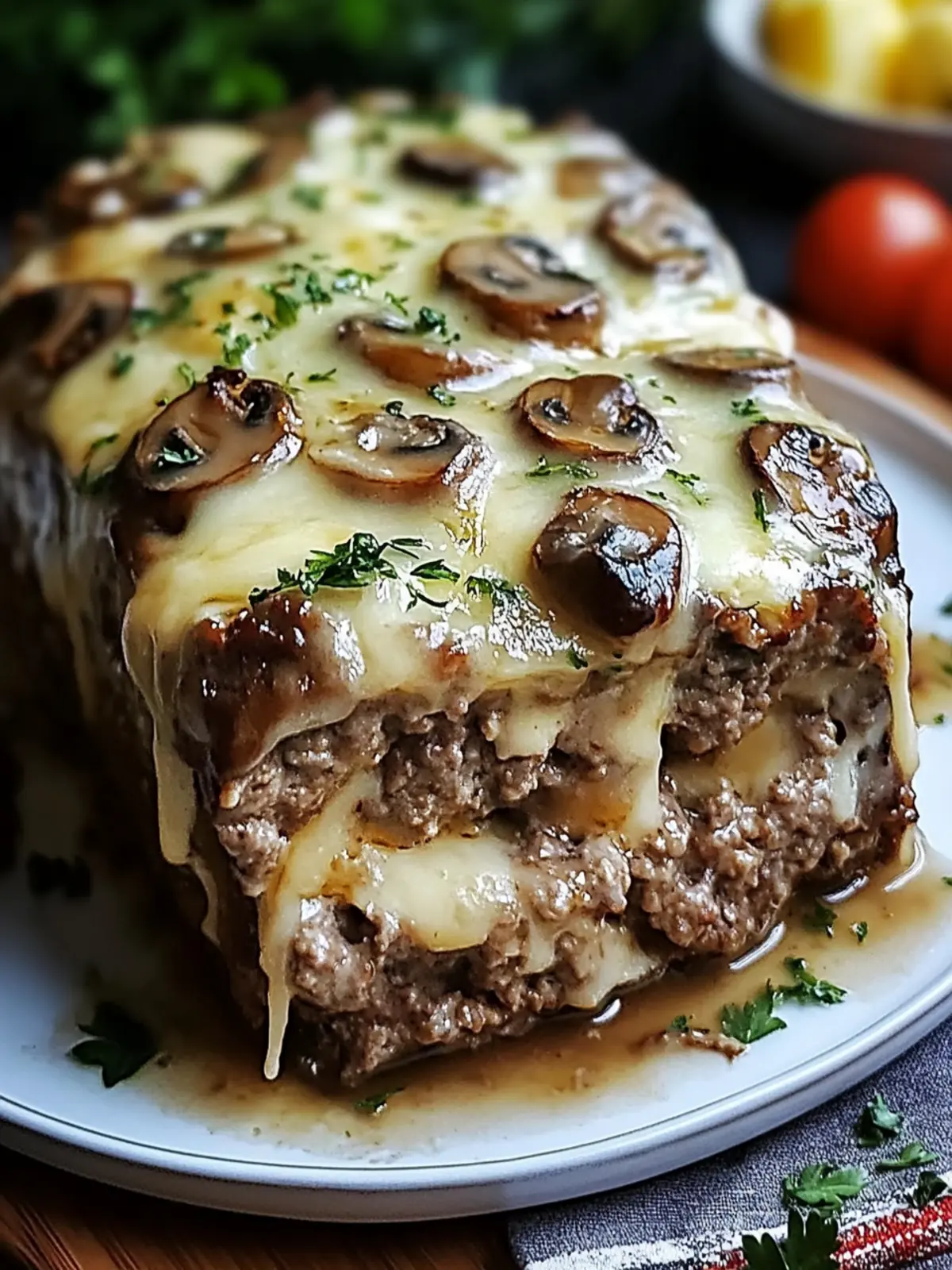 Mouthwatering Mushroom Swiss Cheese Meatloaf Everyone Loves 3 Mushroom Swiss Cheese Meatloaf