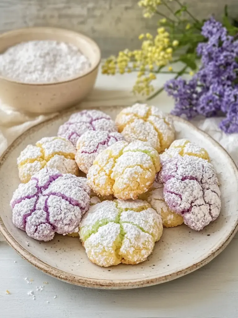 Springtime Crinkle Cookies