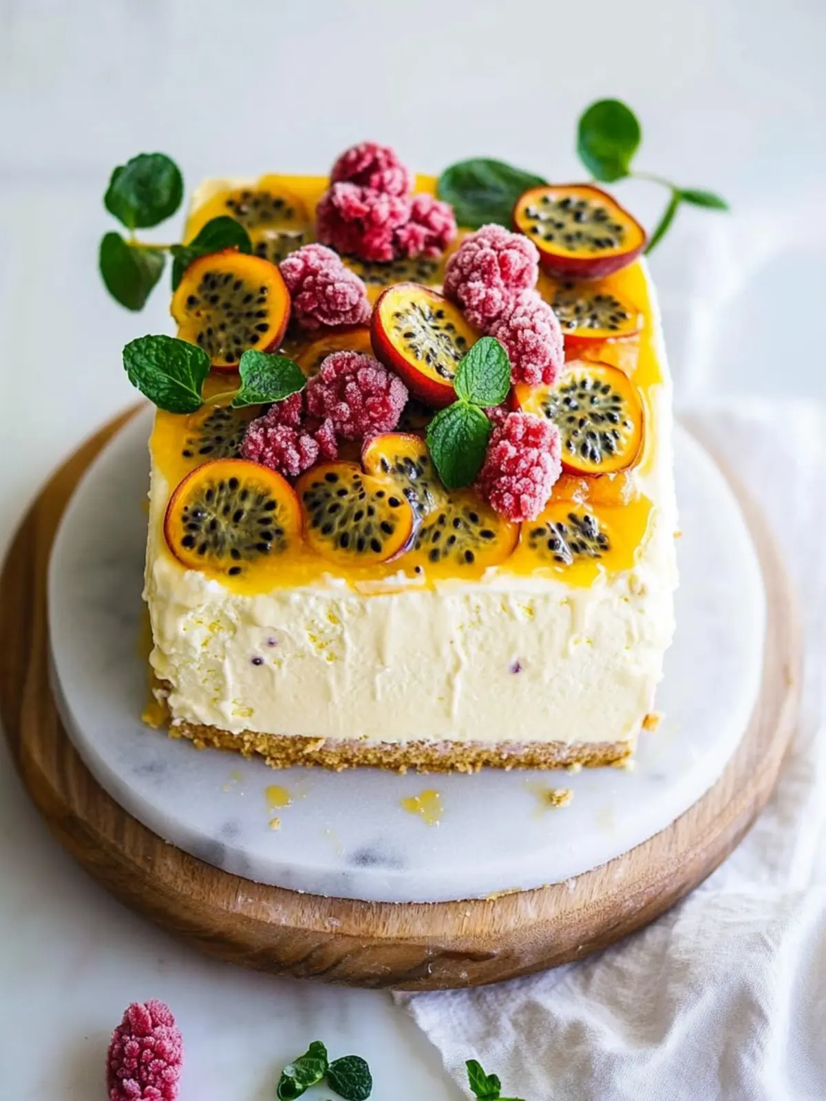 Easy Passionfruit Ice Cream Cake for Effortless Summer Bliss 3 Passionfruit Ice Cream Cake