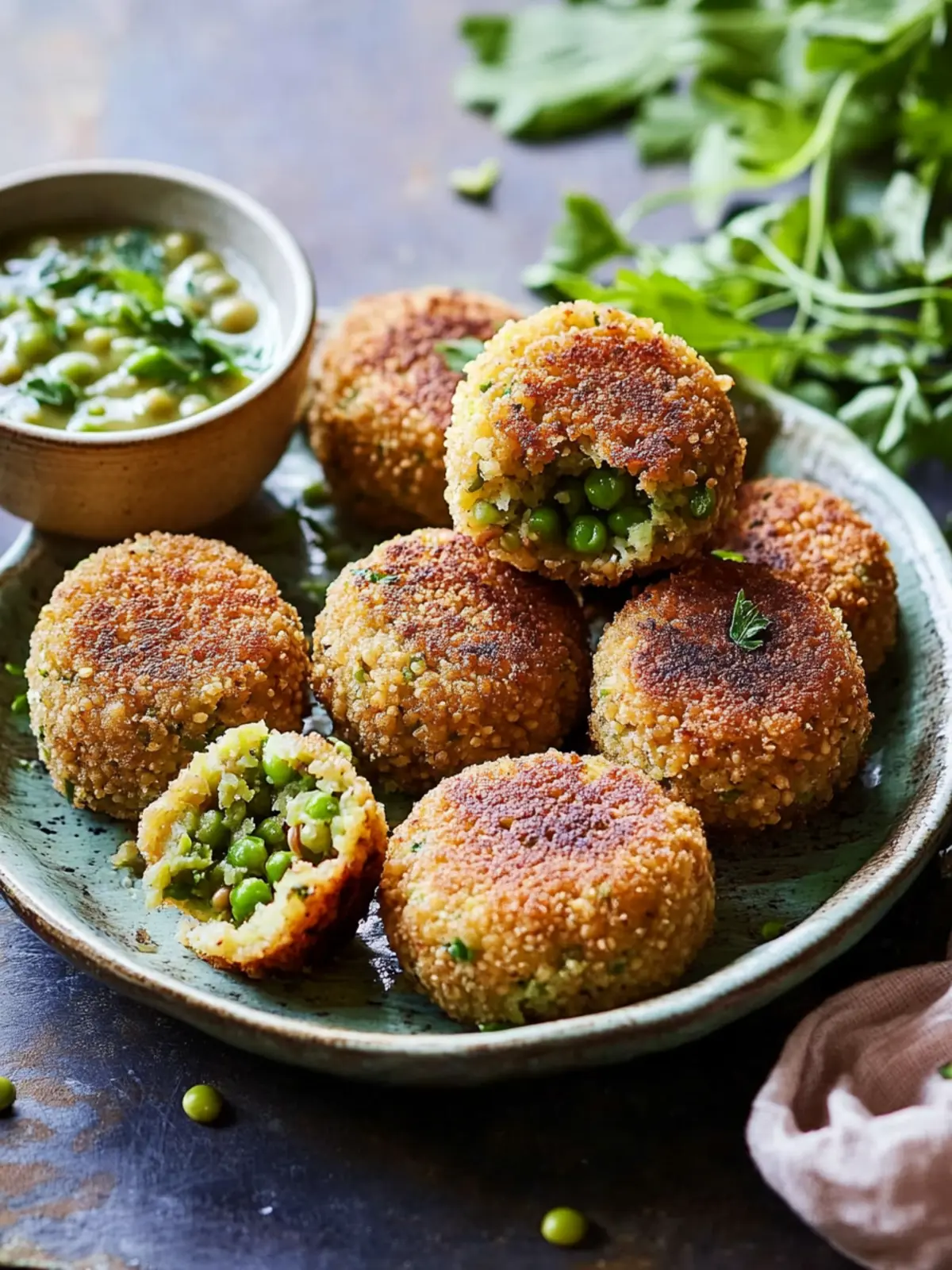 Crispy Lentil, Pea and Potato Cakes for a Flavorful Feast 4 Crispy Lentil, Pea and Potato Cakes