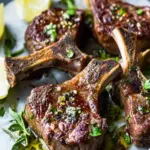 Savory Pan Seared Lamb Chops with Herb Artichoke Sauce 9 Pan Seared Lamb Chops