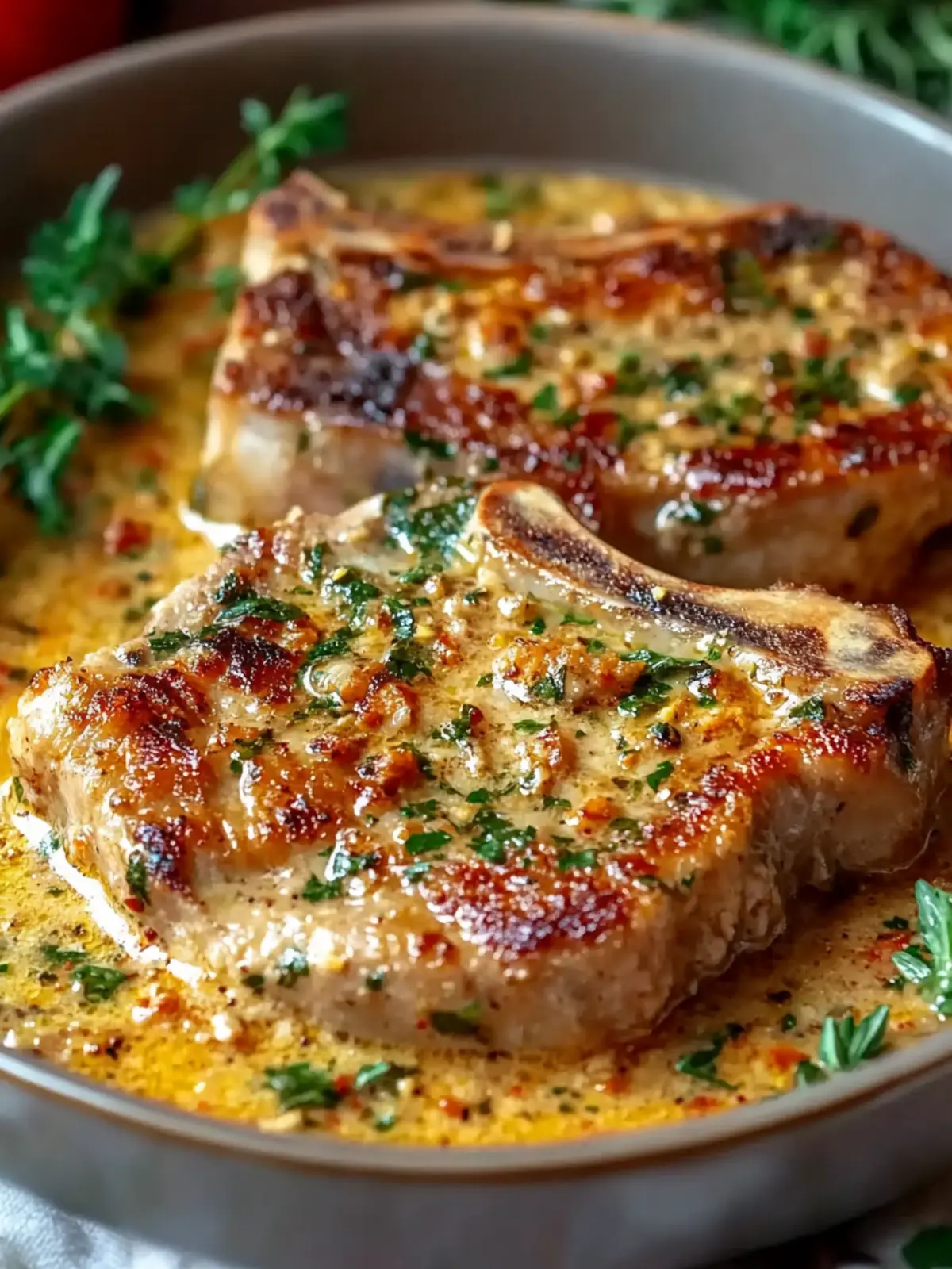Garlic Marry Me Pork Chops in Creamy Tomato Bliss 2 Garlic Marry Me Pork Chops