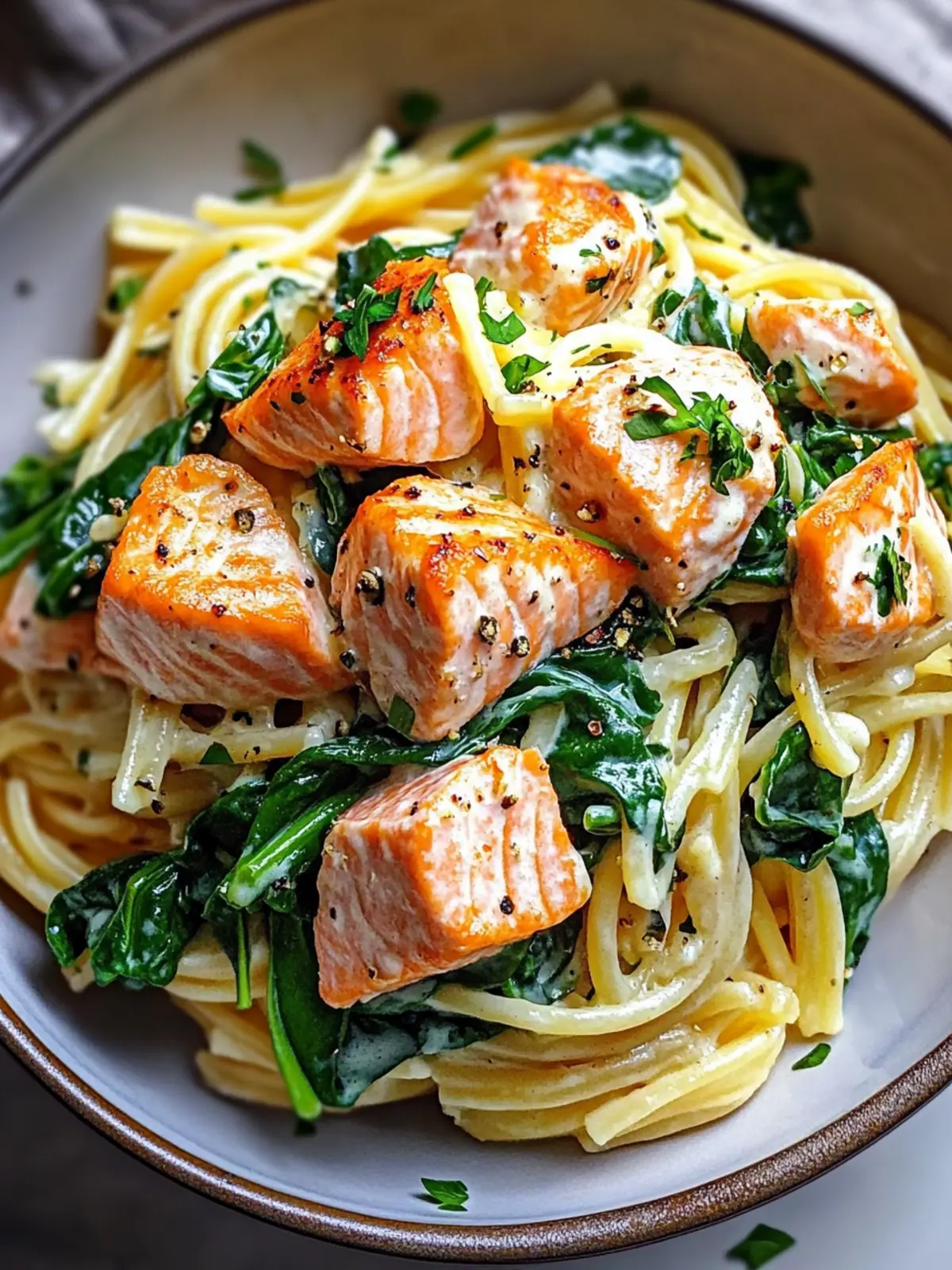 Savory Salmon Spinach Pasta Dish That Delights in 35 Minutes 4 Salmon Spinach Pasta Dish