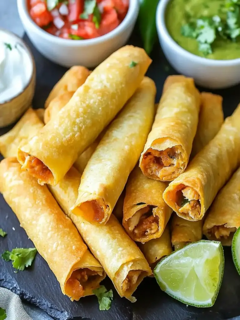 Crispy Baked Chicken Taquitos