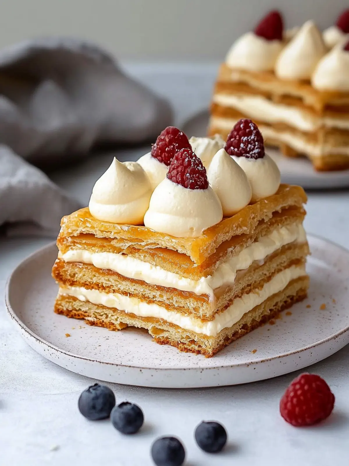 Mille Feuille Delight: Flaky Puff Pastry with Creamy Bliss 4 Mille Feuille