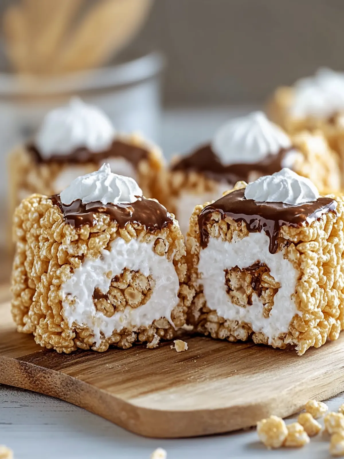 S’mores Rolled Rice Krispie Treats That Wow Every Party 4 S’mores Rolled Rice Krispie Treats