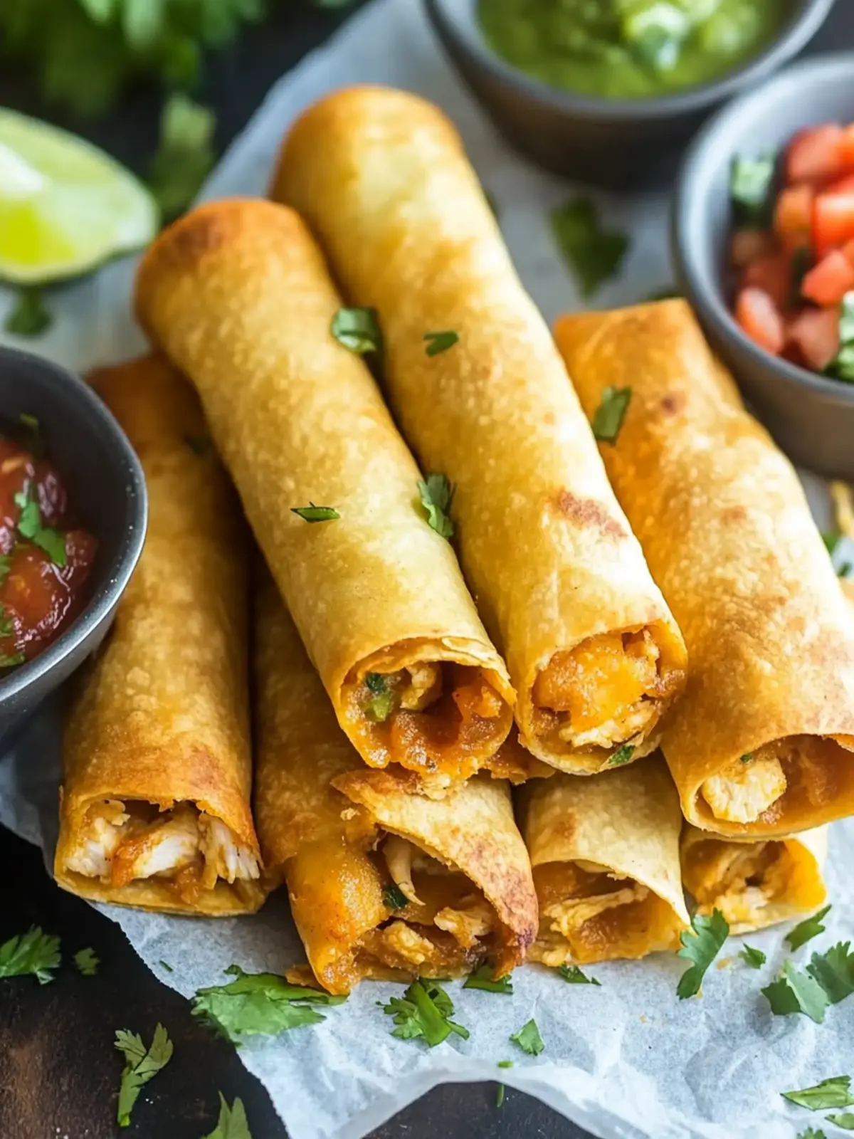 Crispy Baked Chicken Taquitos for Flavorful Family Nights 3 Crispy Baked Chicken Taquitos