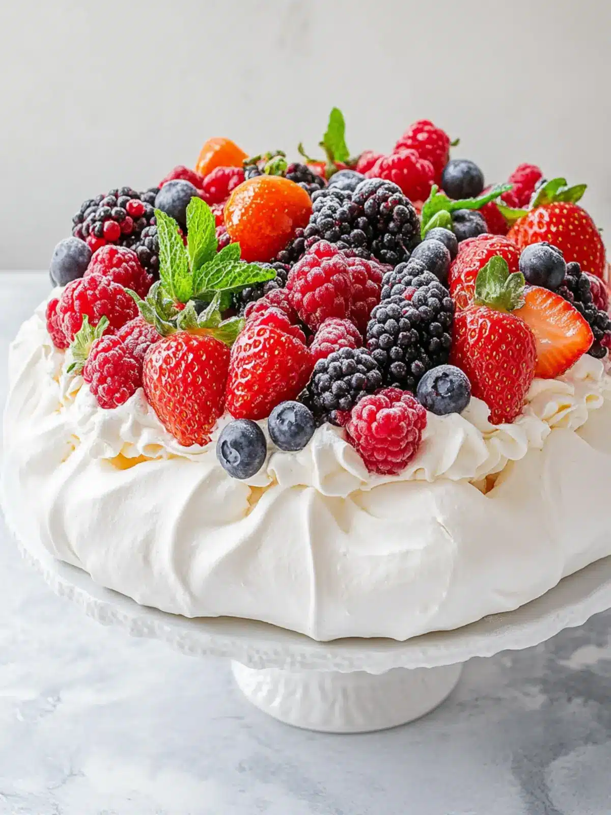 Whip Up Heavenly Pavlova Cake with Fresh Berries and Cream 5 Pavlova Cake