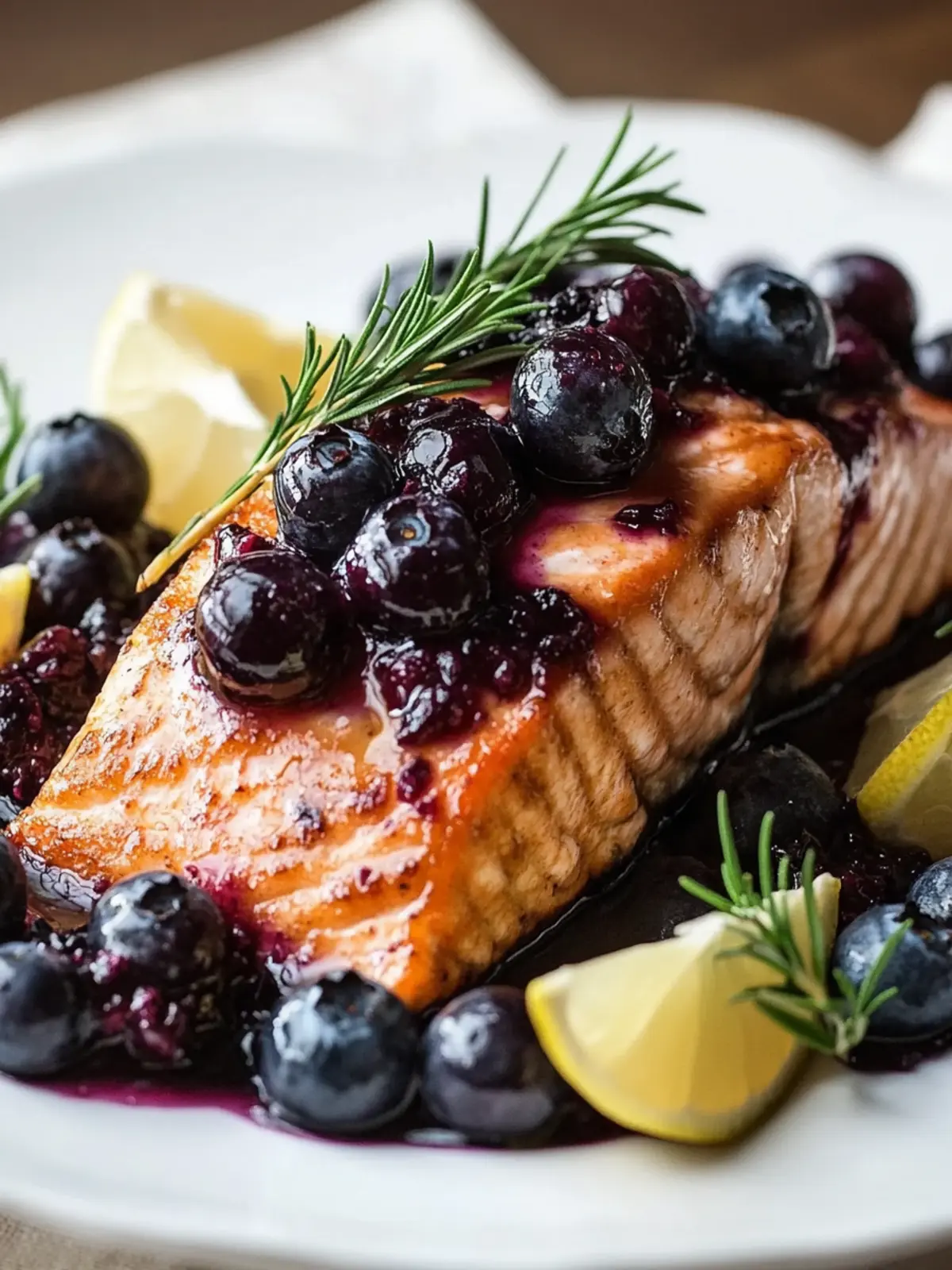 Delicious Blueberry Glazed Salmon with Zesty Couscous Delight 3 Blueberry Glazed Salmon