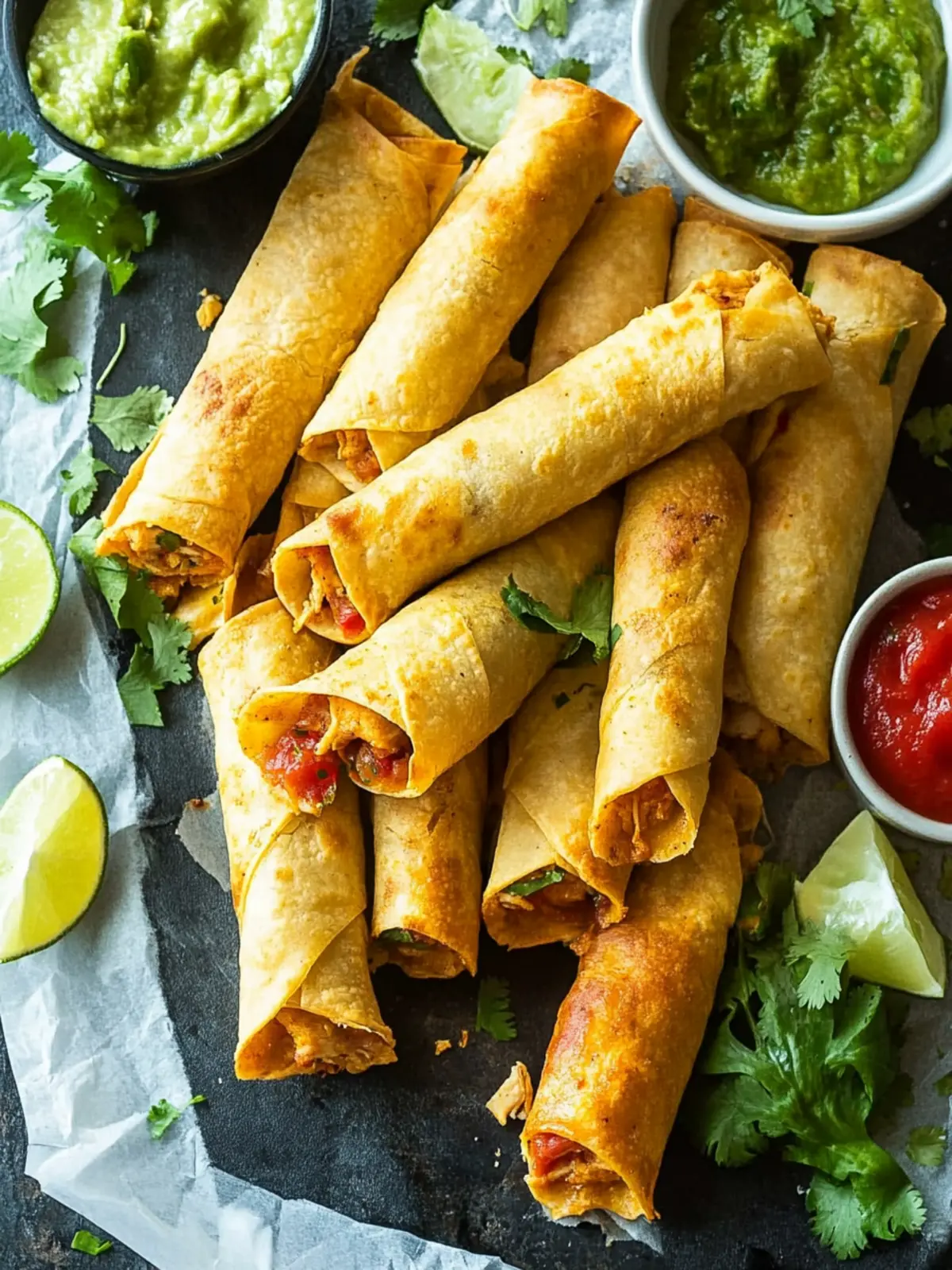 Crispy Baked Chicken Taquitos that Will Elevate Your Snacks 2 Crispy Baked Chicken Taquitos