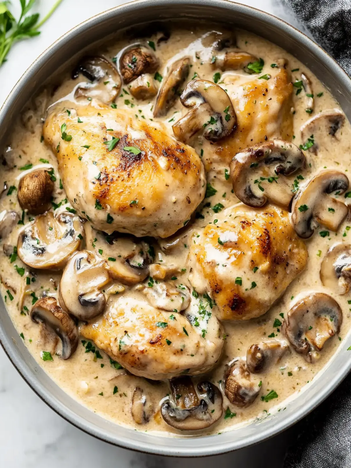 Creamy Mushroom Chicken - Your New Comfort Food Win 2 Creamy Mushroom Chicken