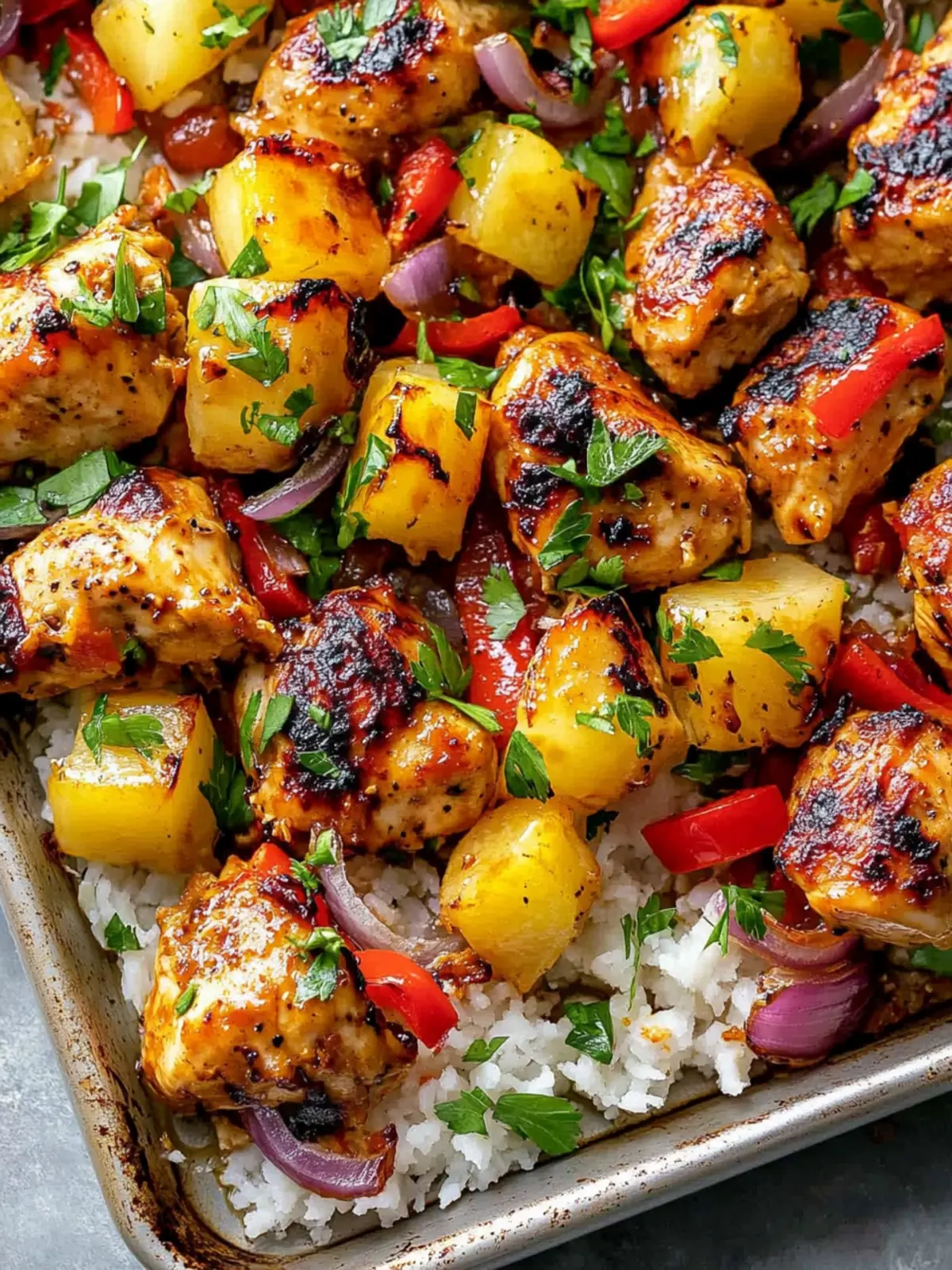 Sweet and Savory Hawaiian Chicken Sheet Pan for Easy Dinners 2 Hawaiian Chicken Sheet Pan