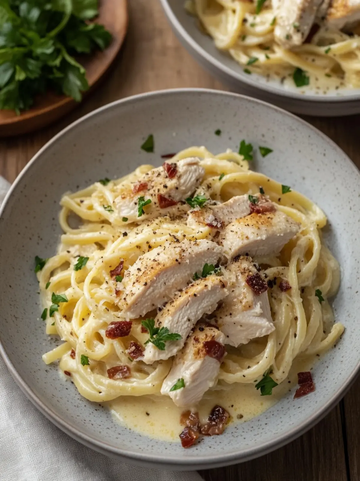 Lighter Chicken Carbonara: Cream-Free Comfort in Minutes 4 Chicken Carbonara