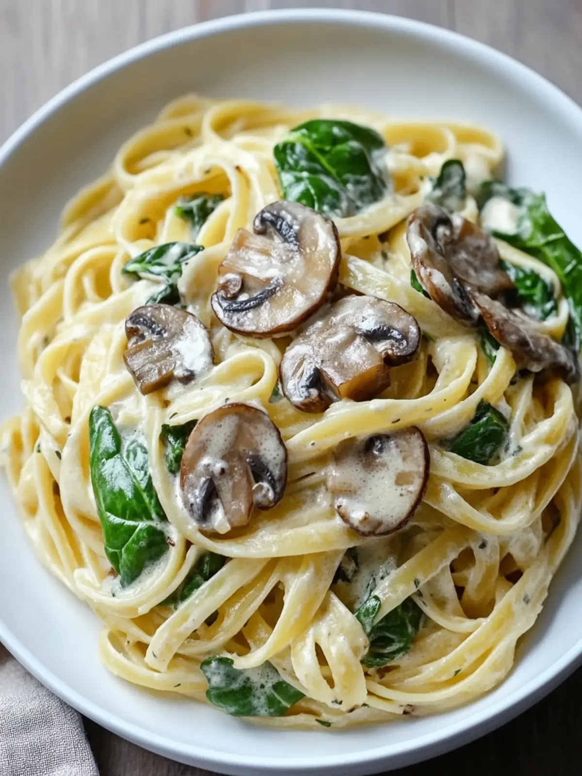 Creamy Spinach Mushroom Pasta: Quick Comfort Food Delight 2 Spinach Mushroom Pasta