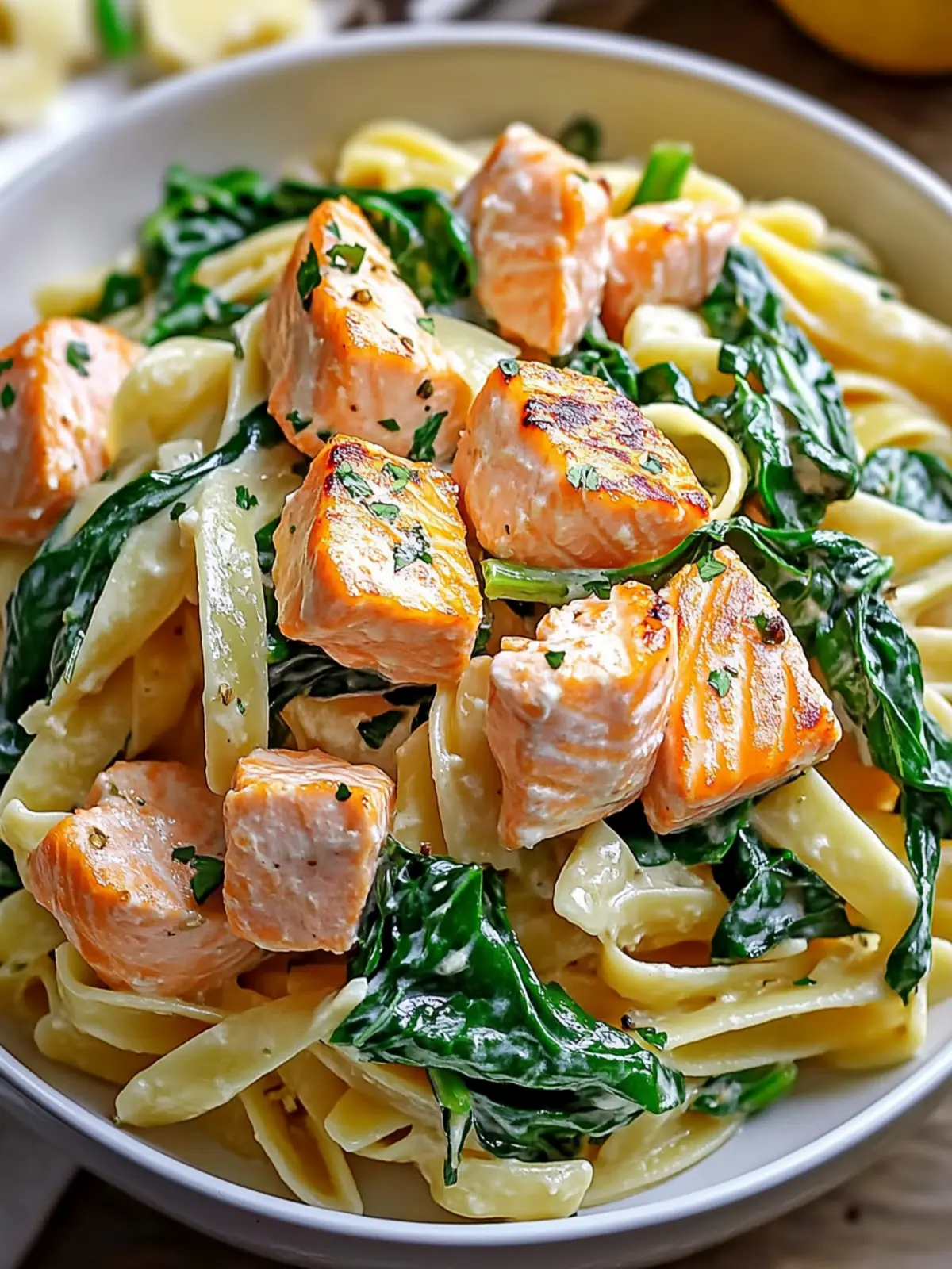 Savory Salmon Spinach Pasta Dish That Delights in 35 Minutes 2 Salmon Spinach Pasta Dish