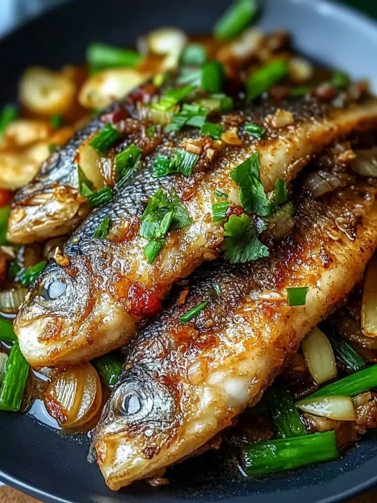 Ginger Onion Fried Sea Bass