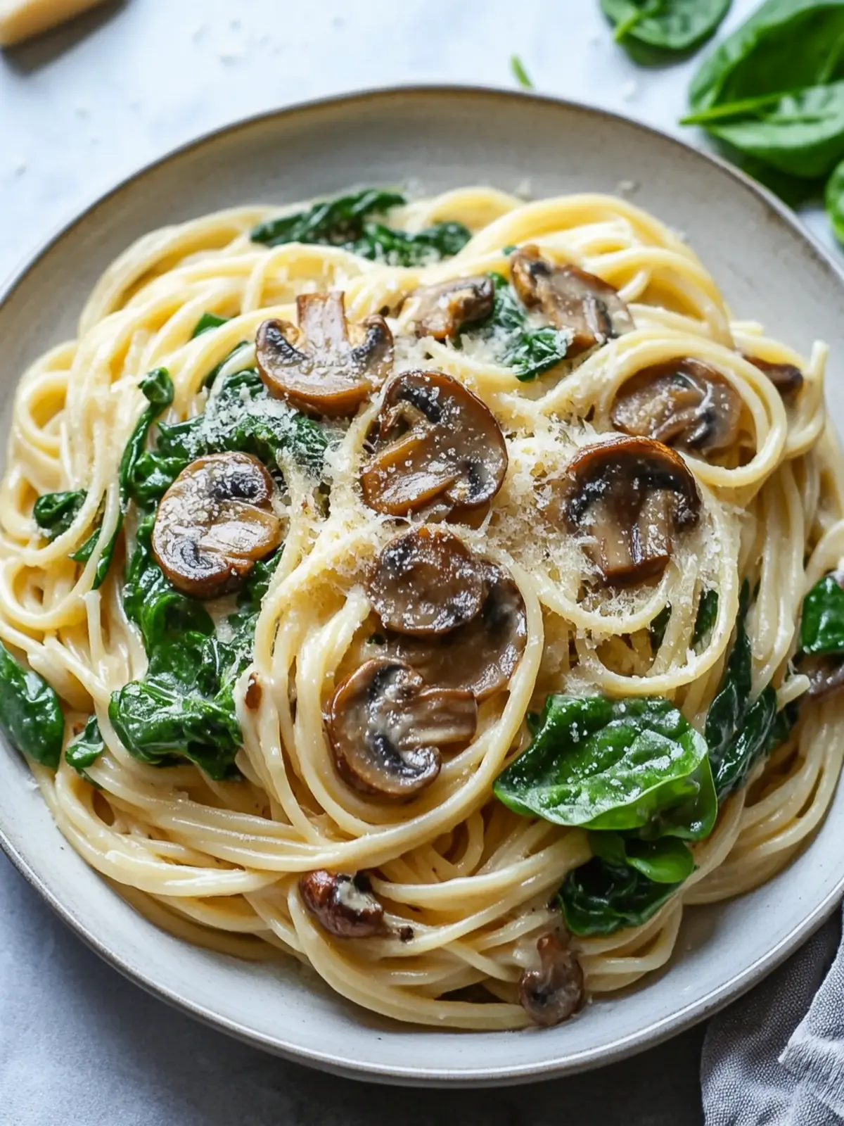 Creamy Spinach Mushroom Pasta: Quick Comfort Food Delight 4 Spinach Mushroom Pasta