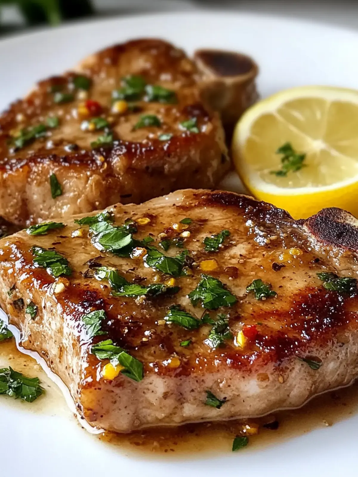 Juicy Sicilian Pork Chops