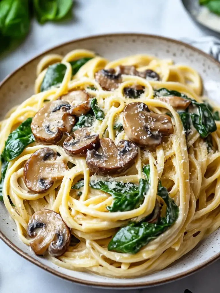 Spinach Mushroom Pasta